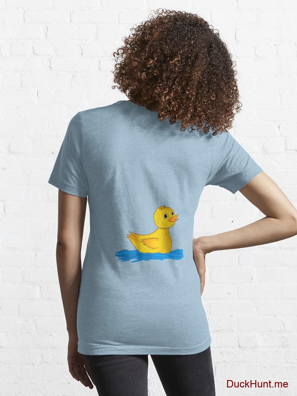 Plastic Duck Light Blue Essential T-Shirt (Back printed) alternative image 4