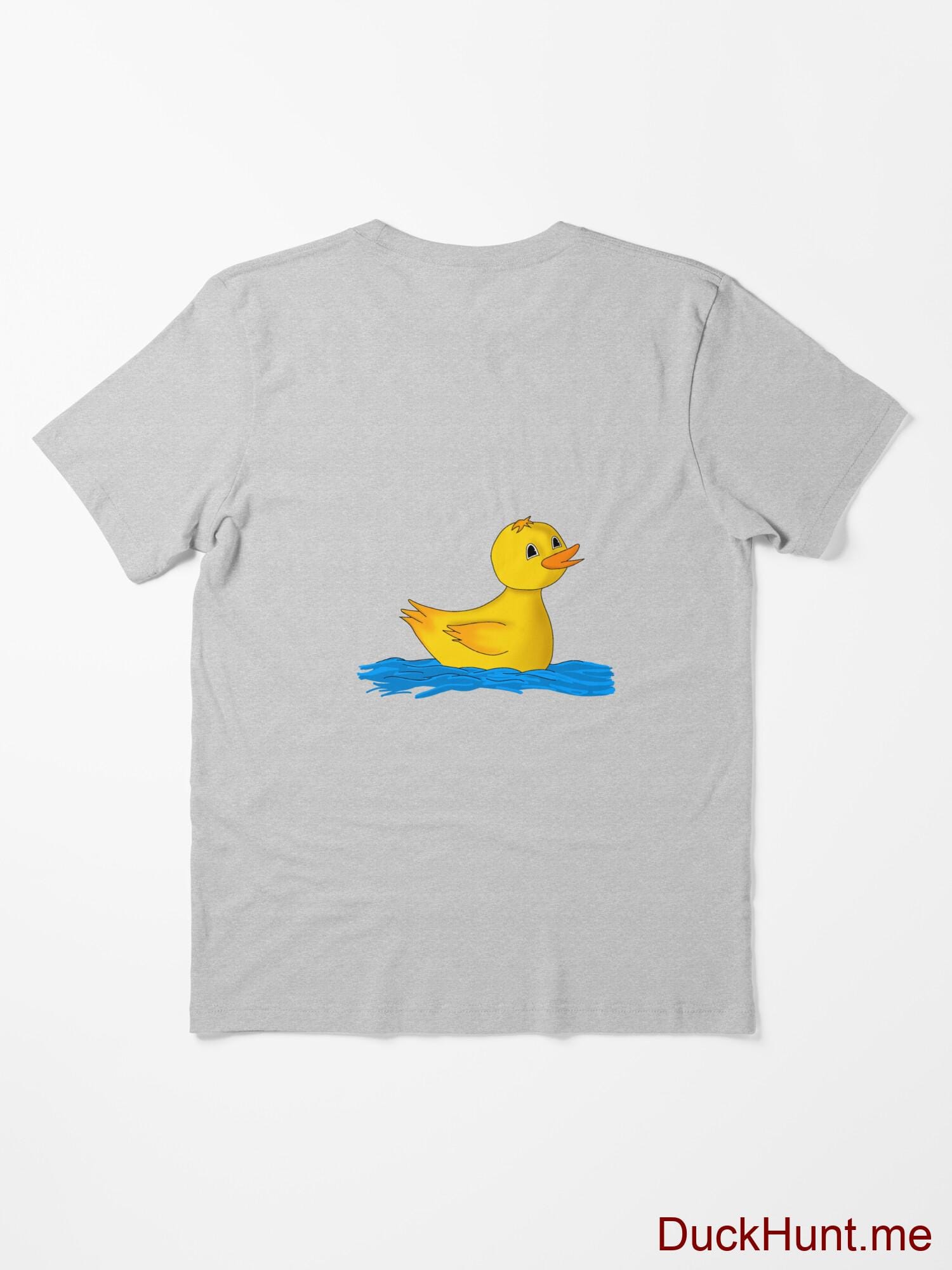 Plastic Duck Heather Grey Essential T-Shirt (Back printed) alternative image 1