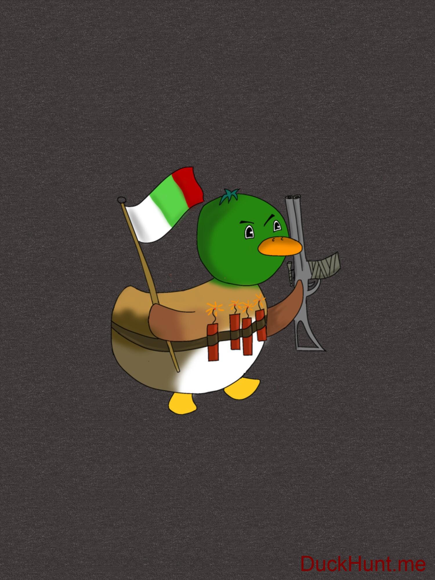 Kamikaze Duck Charcoal Heather Essential T-Shirt (Front printed) alternative image 1
