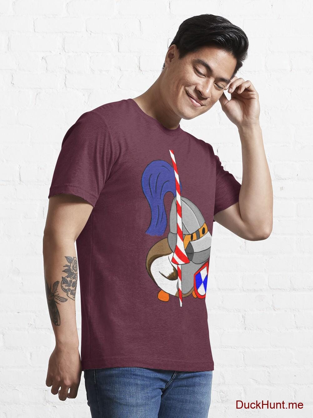 Armored Duck Dark Red Essential T-Shirt (Front printed) alternative image 6