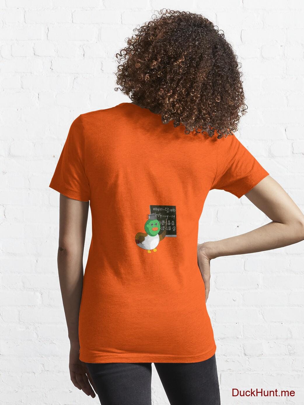 Prof Duck Orange Essential T-Shirt (Back printed) alternative image 4