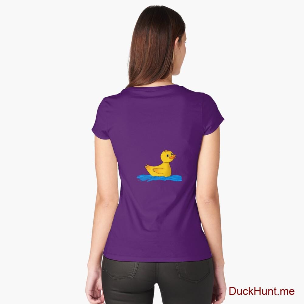 Plastic Duck Purple Fitted Scoop T-Shirt (Back printed)