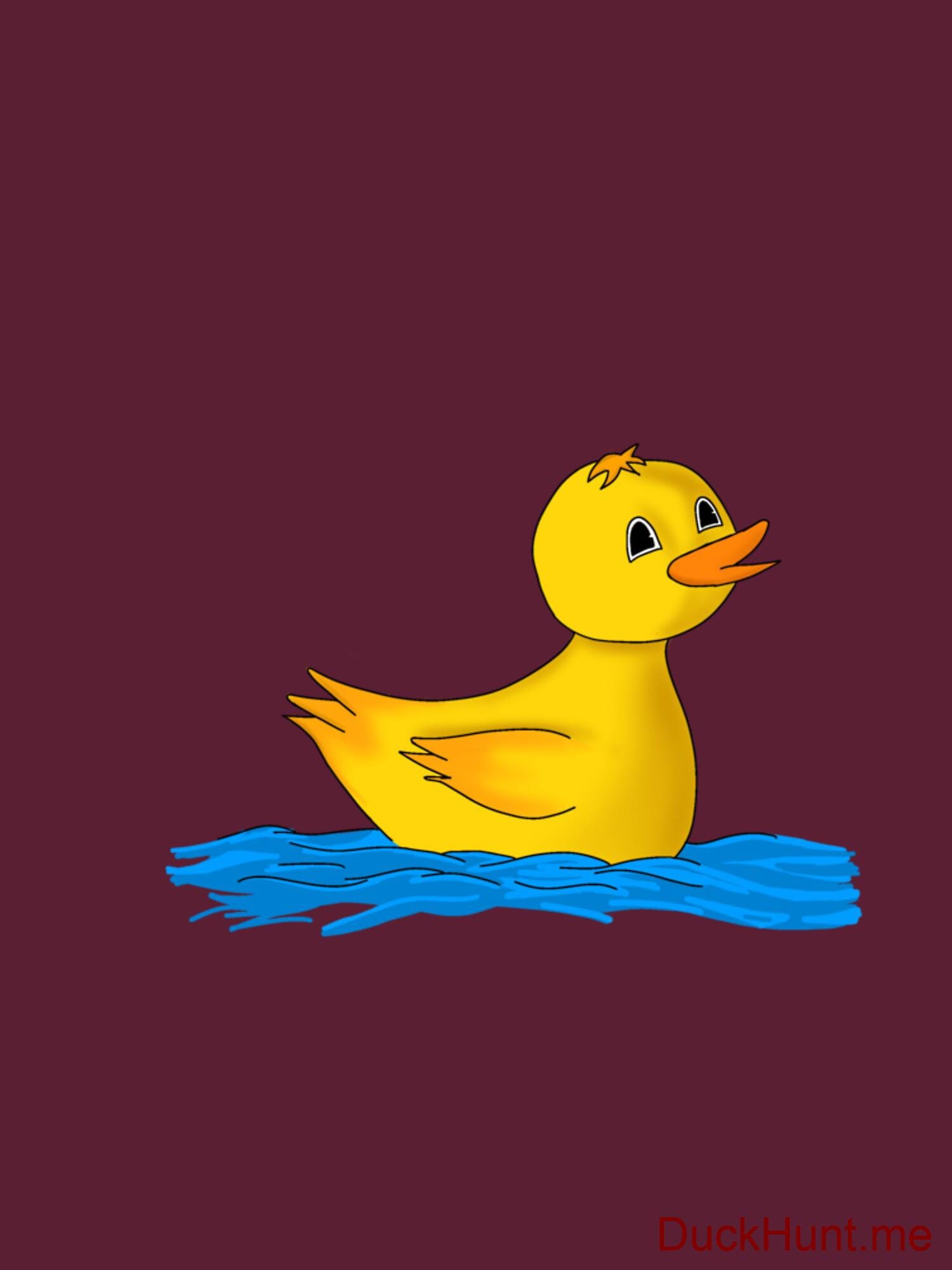 Plastic Duck Dark Red Fitted T-Shirt (Front printed) alternative image 1