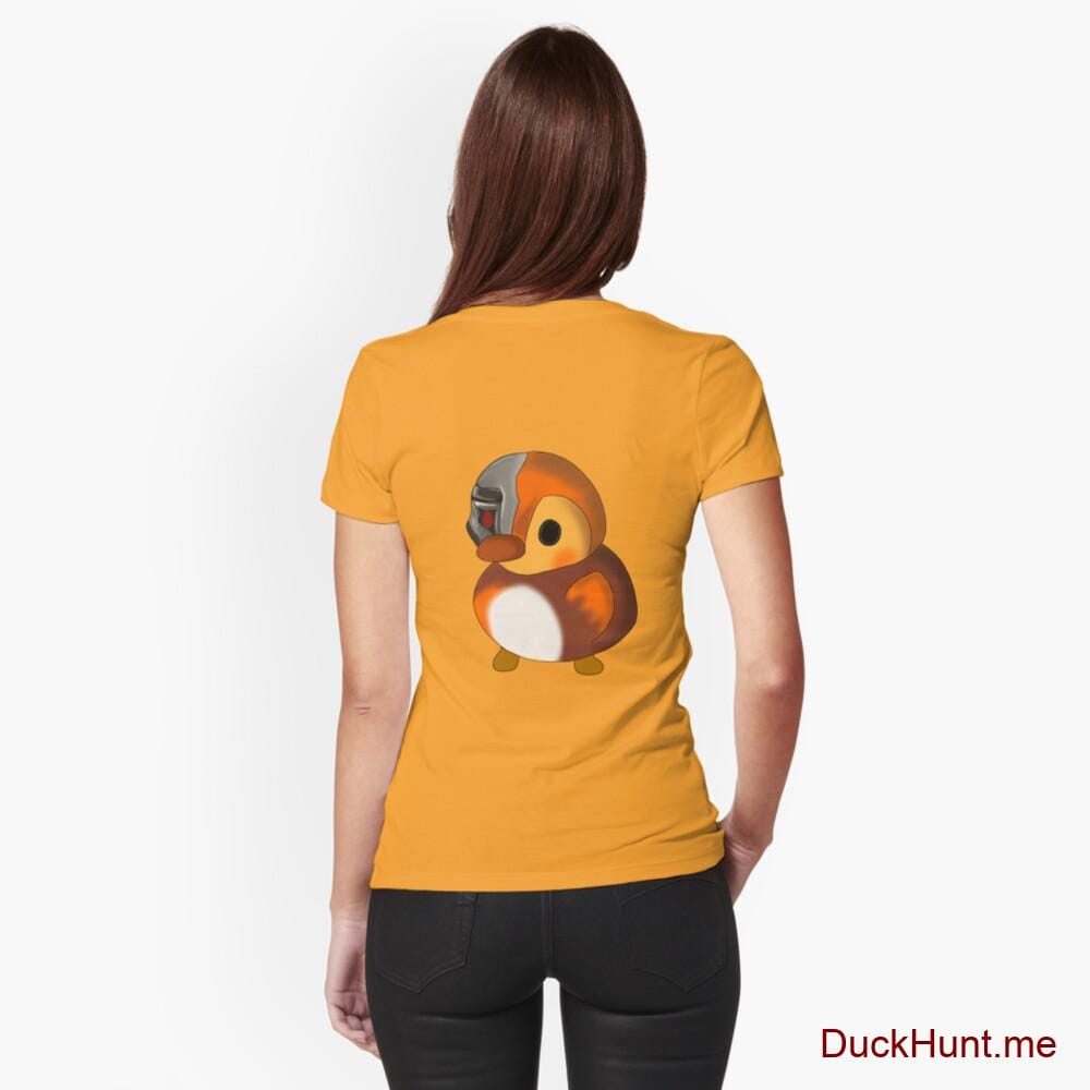 Mechanical Duck Gold Fitted T-Shirt (Back printed)