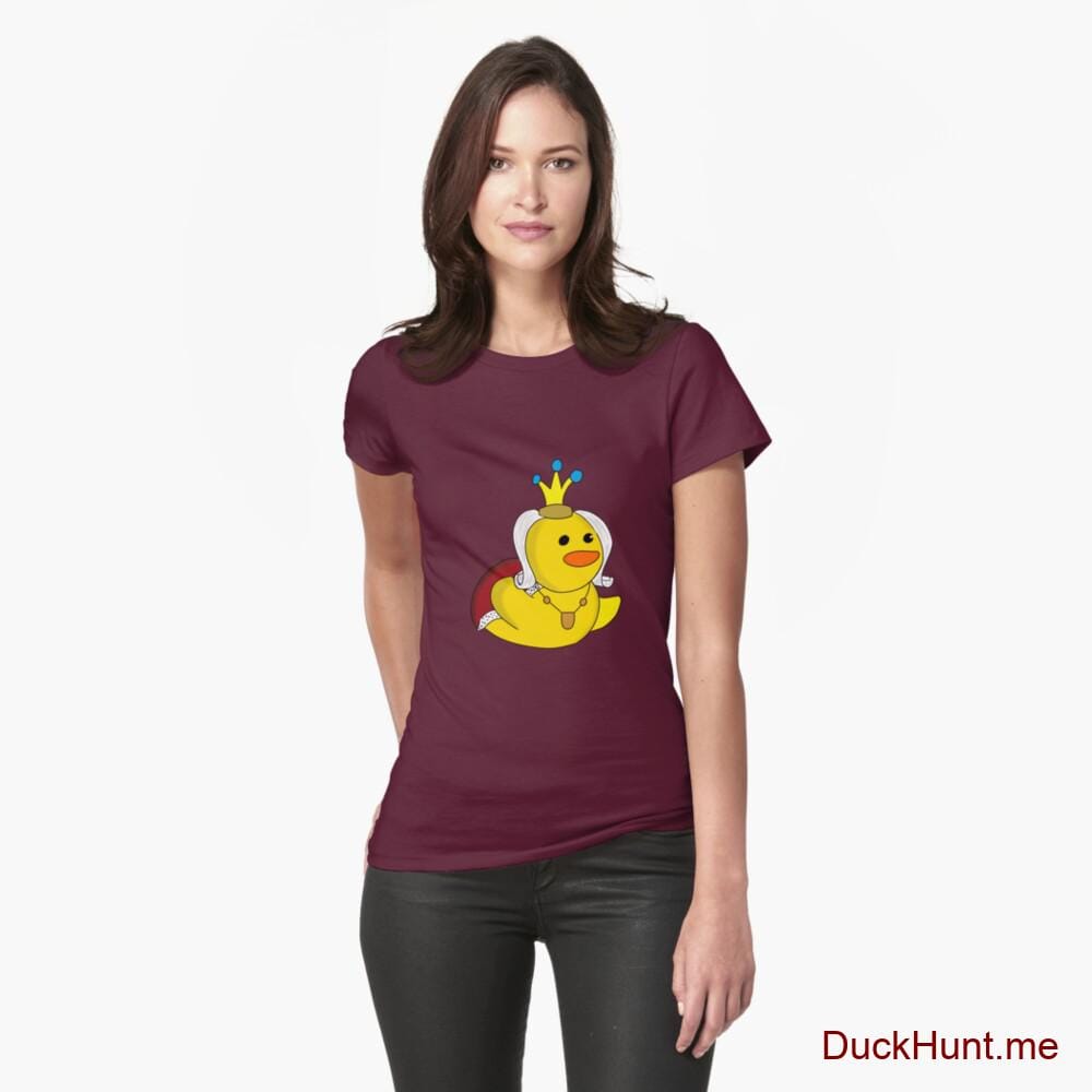 Royal Duck Dark Red Fitted T-Shirt (Front printed)