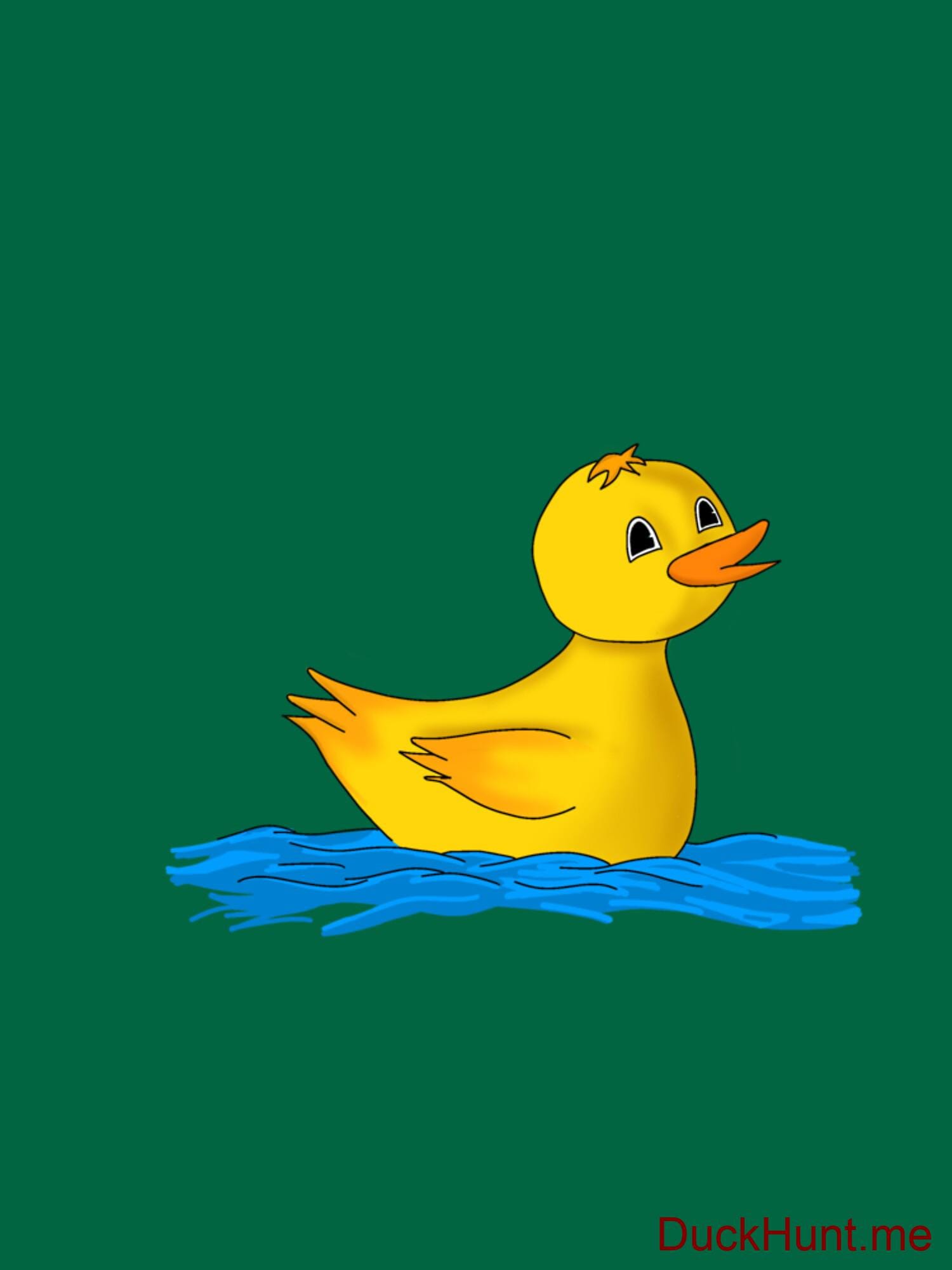 Plastic Duck Green Fitted T-Shirt (Back printed) alternative image 1