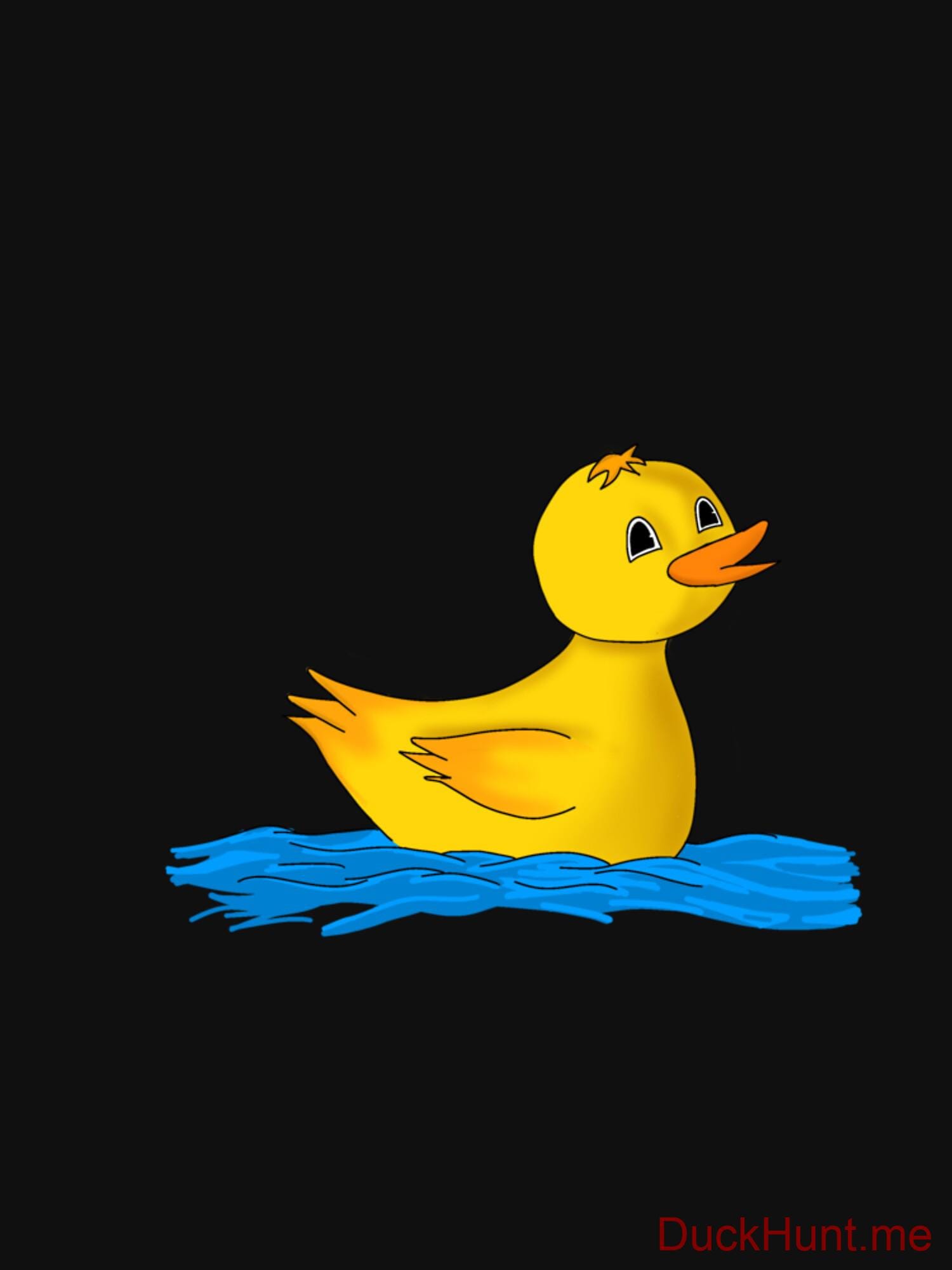 Plastic Duck Black Fitted V-Neck T-Shirt (Back printed) alternative image 1