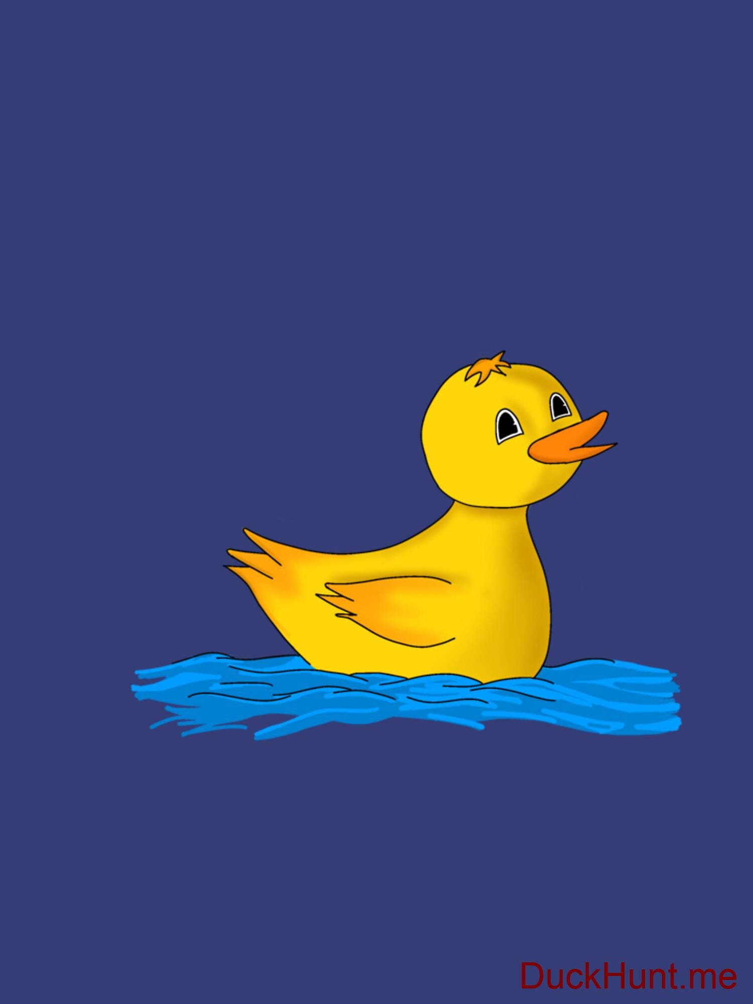 Plastic Duck Blue Fitted V-Neck T-Shirt (Back printed) alternative image 1