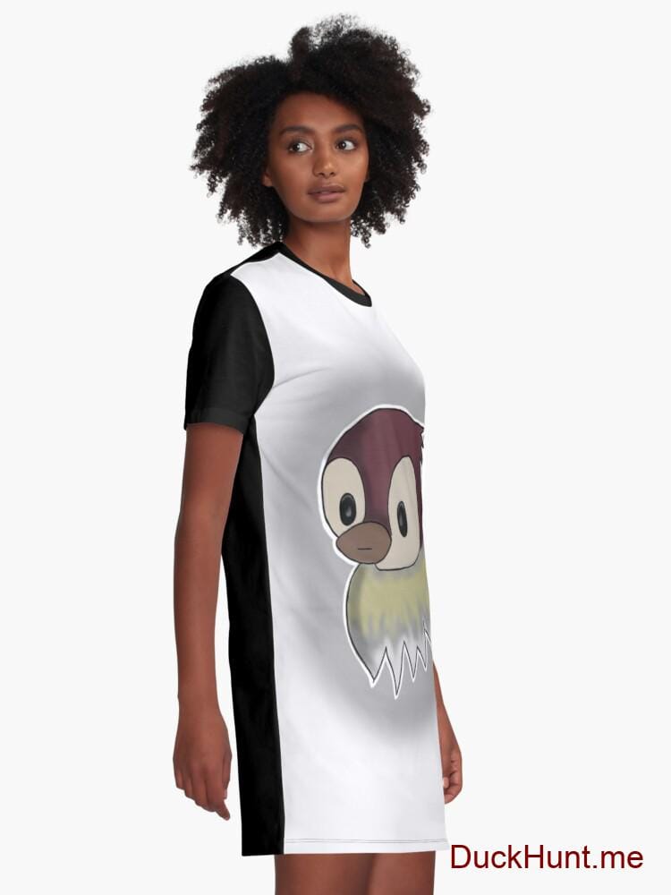 Ghost Duck (foggy) Graphic T-Shirt Dress alternative image 1