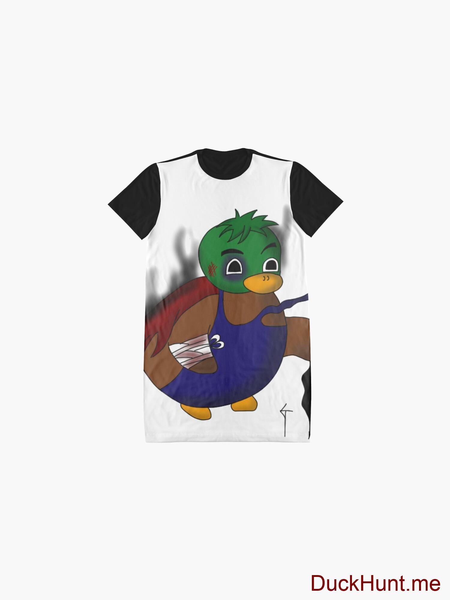 Dead Boss Duck (smoky) Graphic T-Shirt Dress alternative image 3