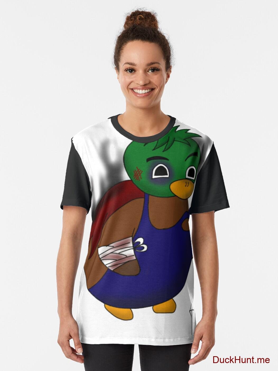 Dead Boss Duck (smoky) Black Graphic T-Shirt alternative image 1