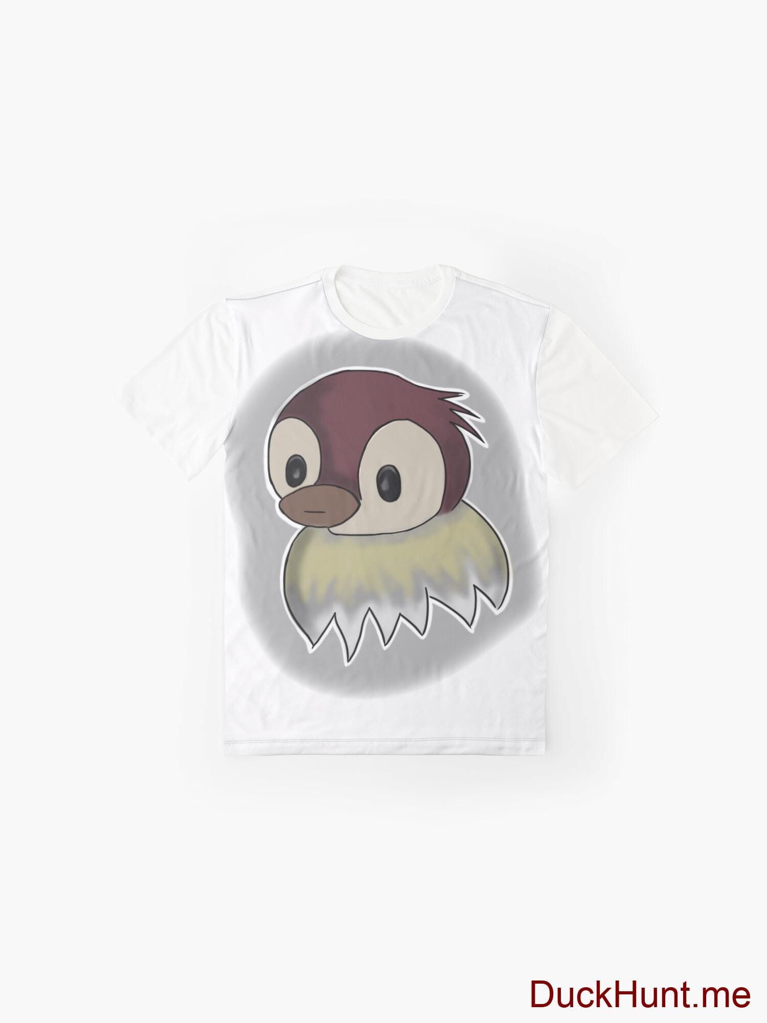 Ghost Duck (foggy) White Graphic T-Shirt alternative image 3