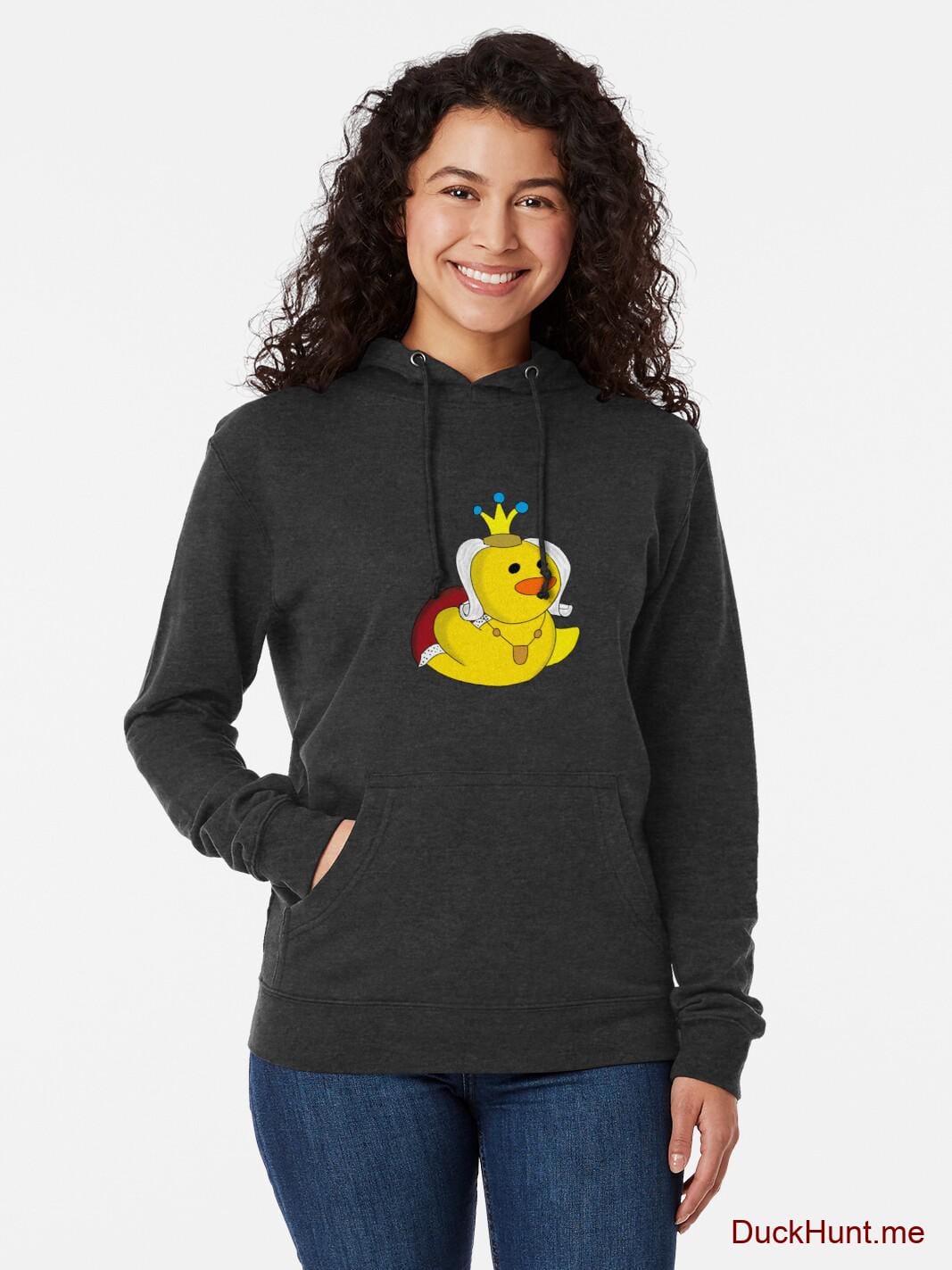 Royal Duck Charcoal Lightweight Hoodie (Front printed) alternative image 1