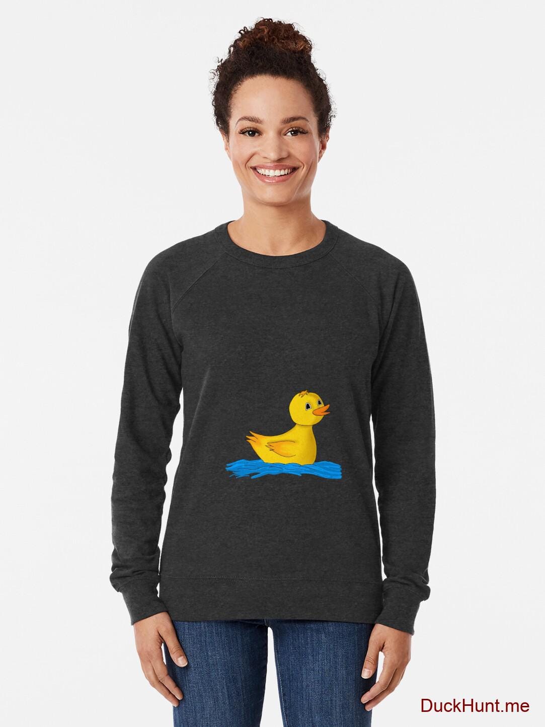 Plastic Duck Charcoal Lightweight Sweatshirt alternative image 1