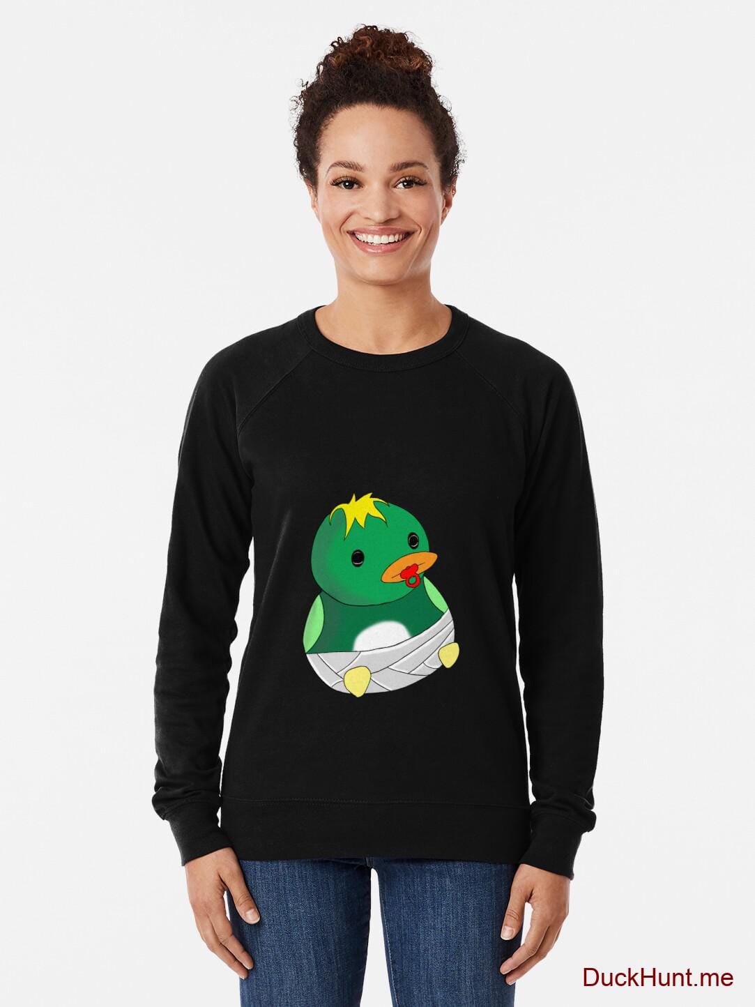 Baby duck Black Lightweight Sweatshirt alternative image 1
