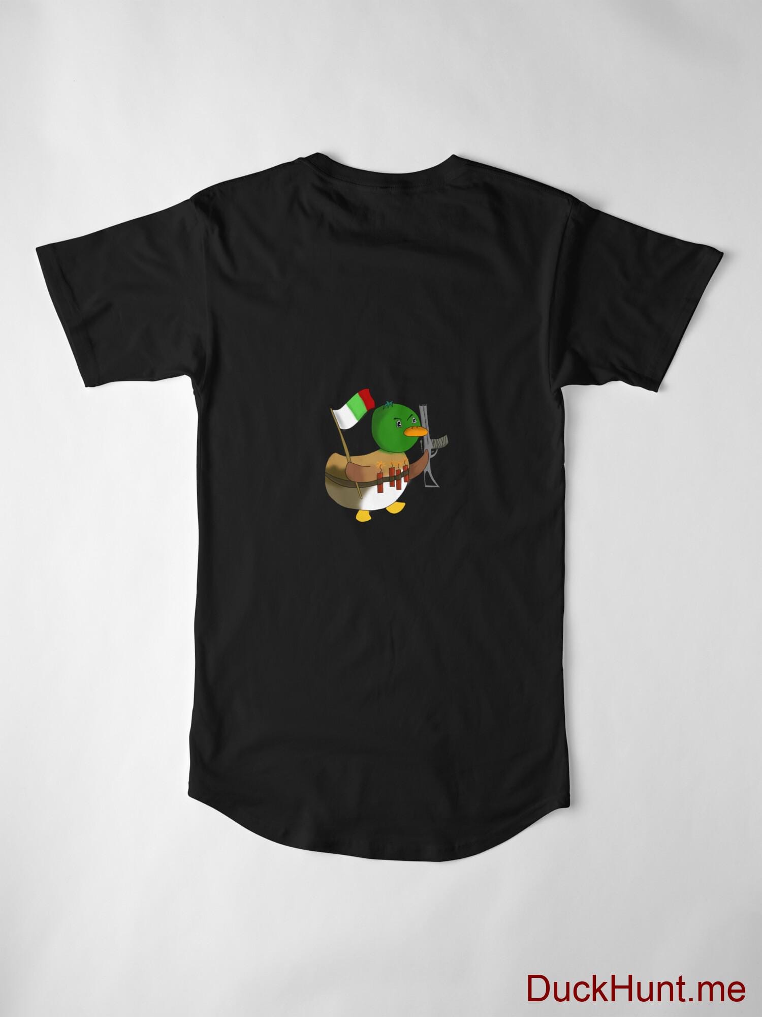 Kamikaze Duck Black Long T-Shirt (Back printed) alternative image 2