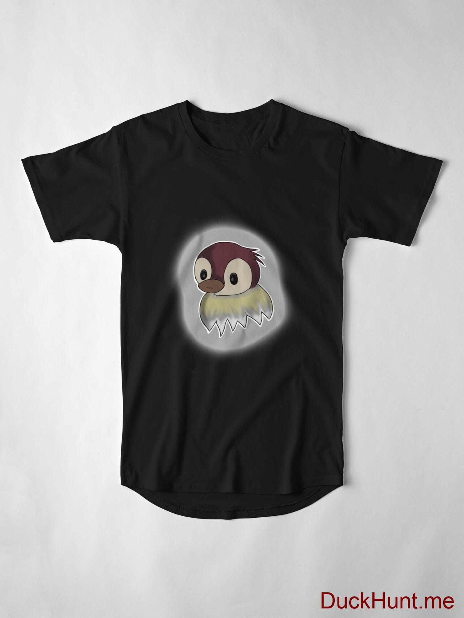 Ghost Duck (foggy) Black Long T-Shirt (Front printed) alternative image 3
