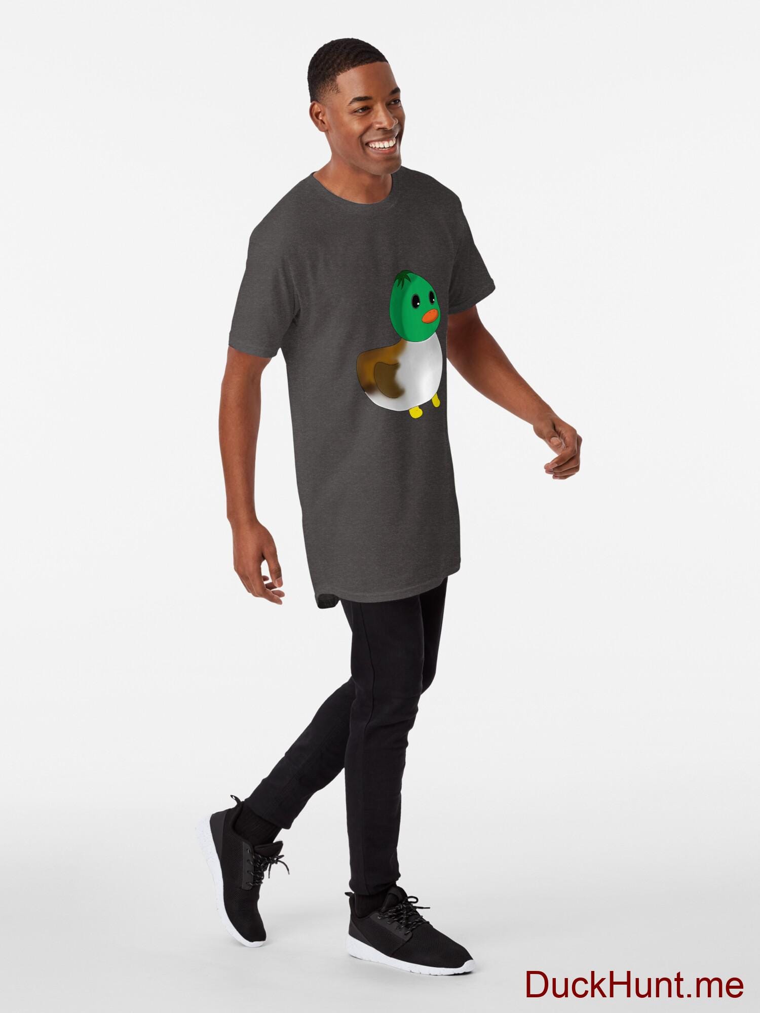 Normal Duck Charcoal Heather Long T-Shirt (Front printed) alternative image 2
