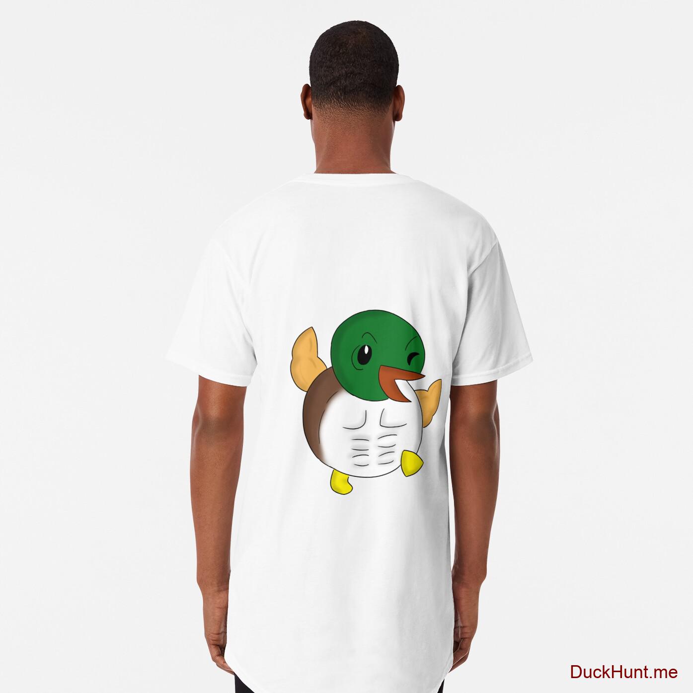 Super duck White Long T-Shirt (Back printed)