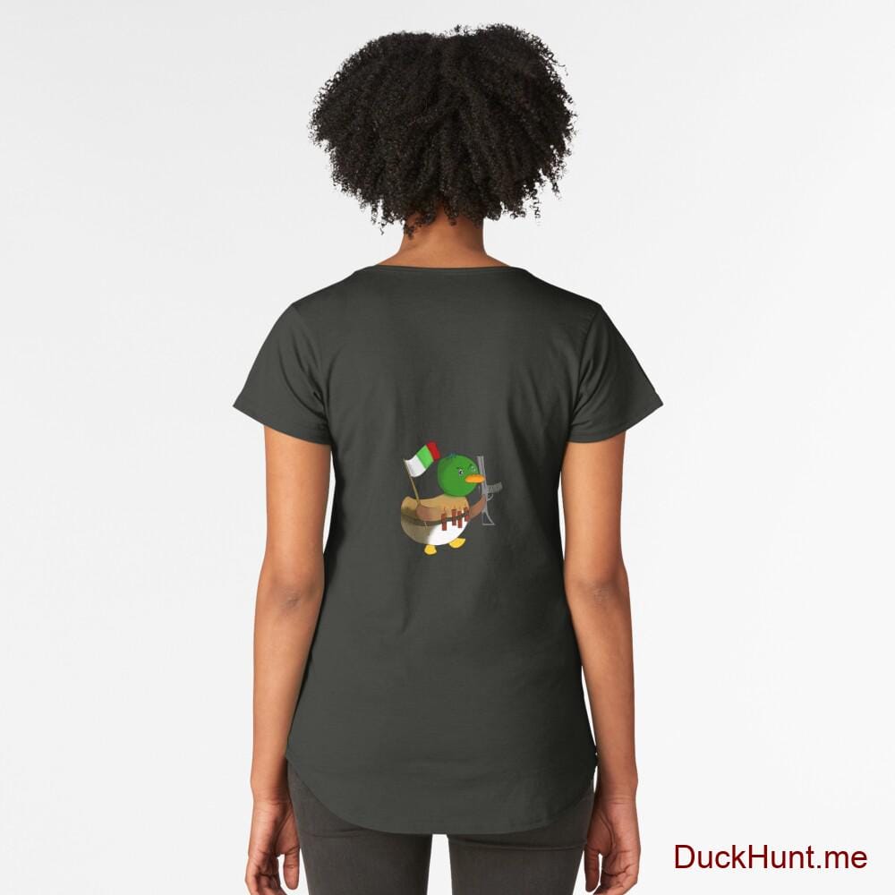 Kamikaze Duck Coal Premium Scoop T-Shirt (Back printed)