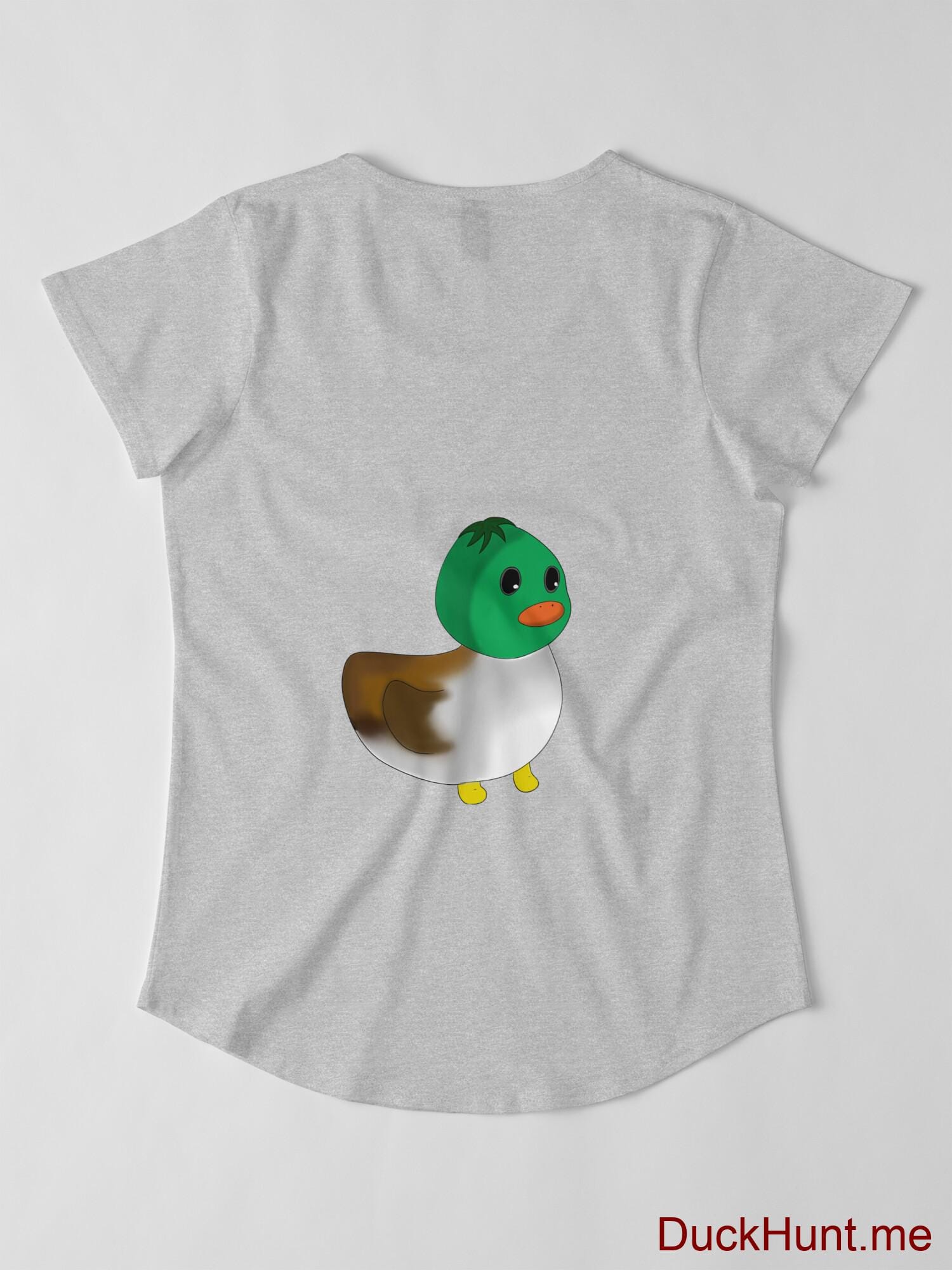 Normal Duck Heather Grey Premium Scoop T-Shirt (Back printed) alternative image 2