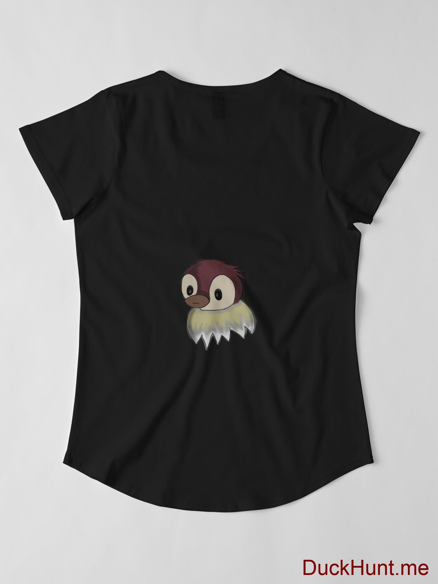 Ghost Duck (fogless) Black Premium Scoop T-Shirt (Back printed) alternative image 2