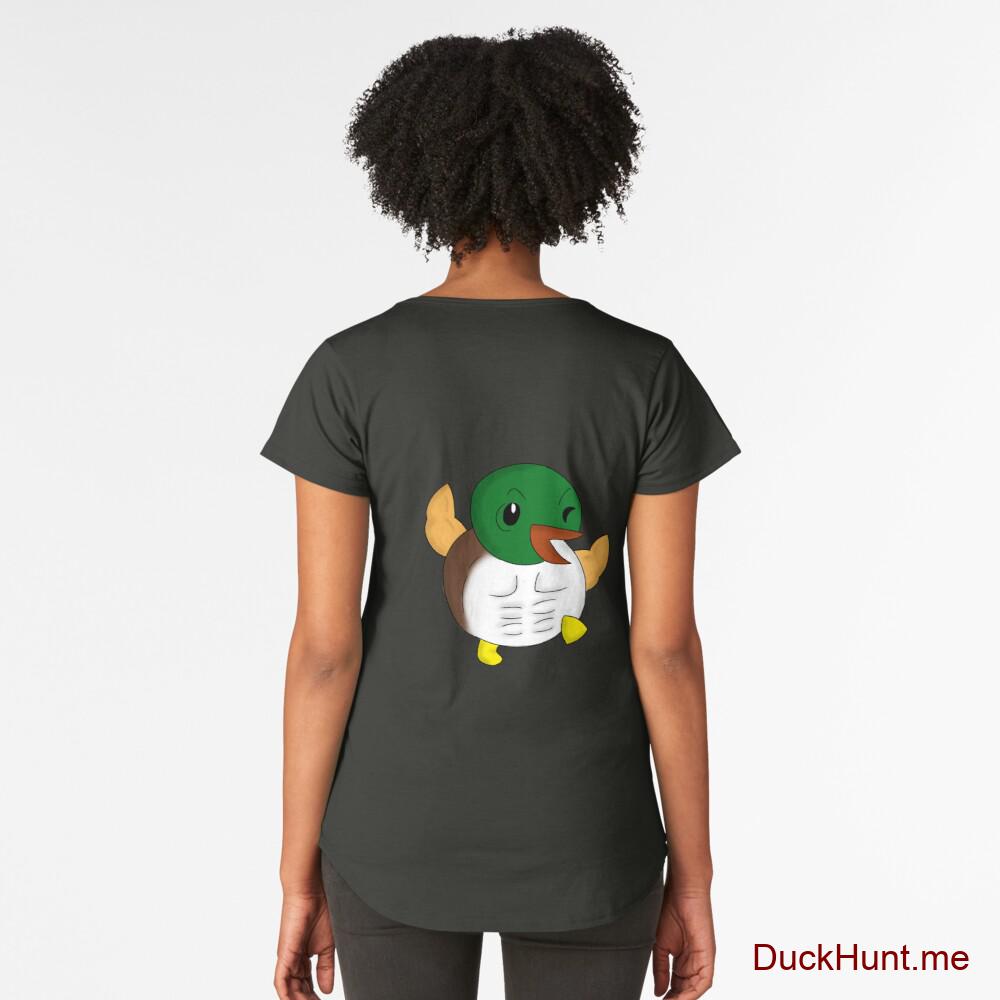 Super duck Coal Premium Scoop T-Shirt (Back printed)