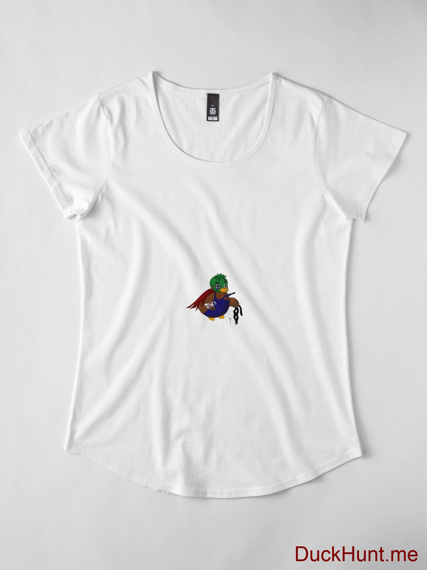 Dead DuckHunt Boss (smokeless) White Premium Scoop T-Shirt (Front printed) alternative image 3