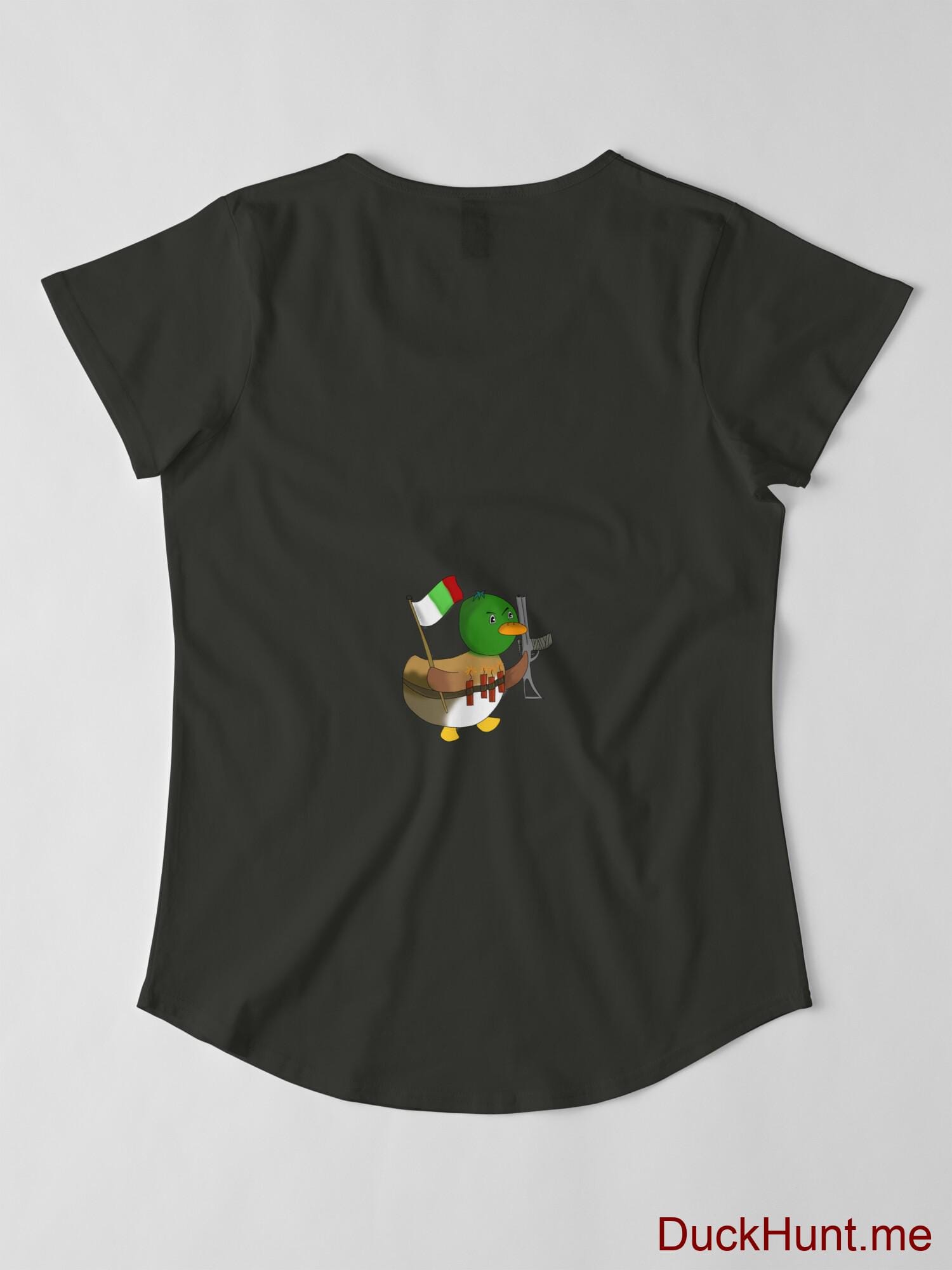 Kamikaze Duck Coal Premium Scoop T-Shirt (Back printed) alternative image 2