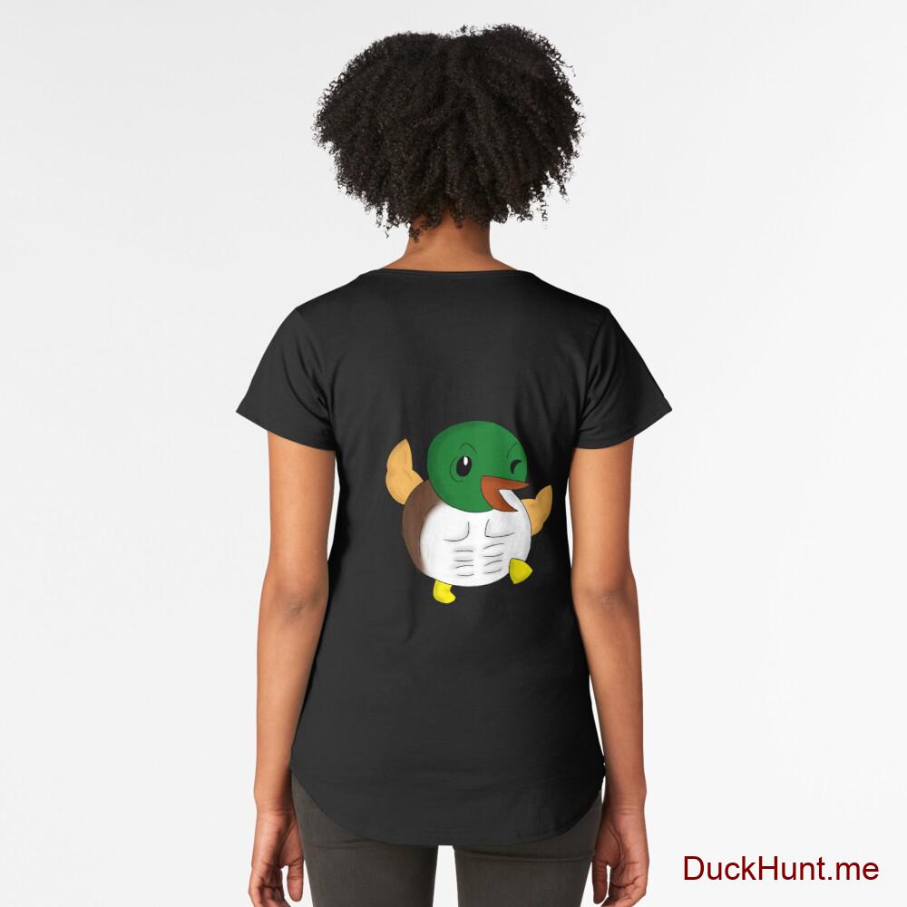 Super duck Black Premium Scoop T-Shirt (Back printed)