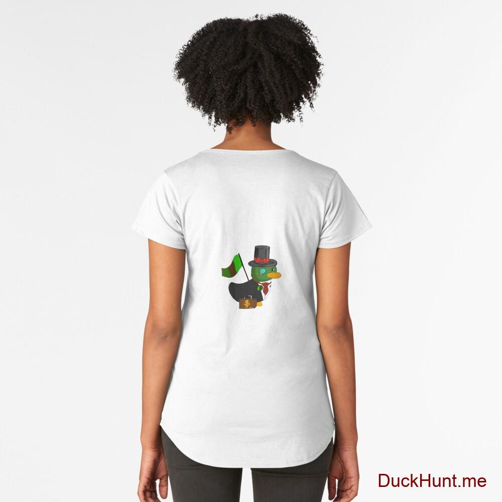 Golden Duck White Premium Scoop T-Shirt (Back printed)