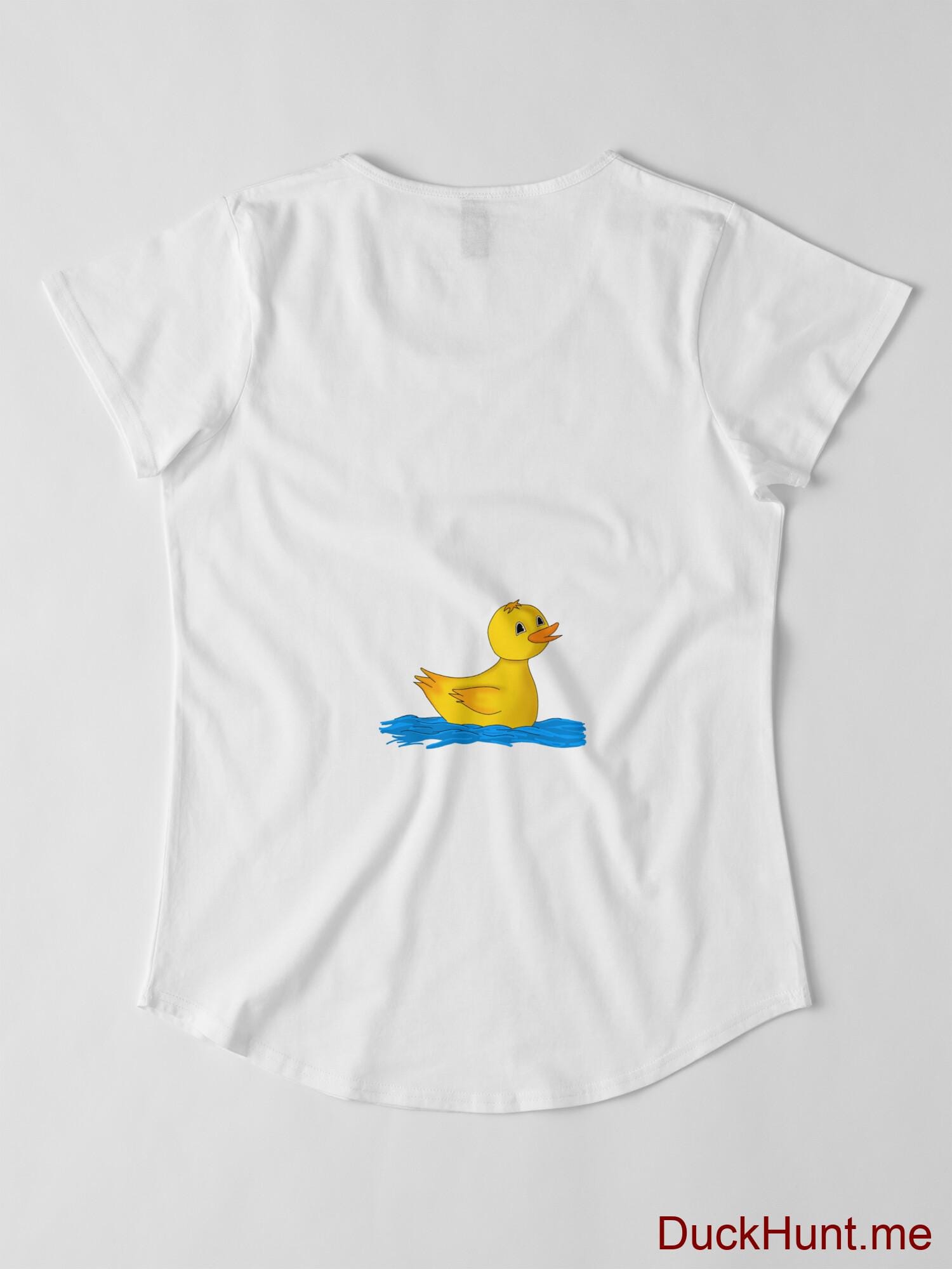 Plastic Duck White Premium Scoop T-Shirt (Back printed) alternative image 2