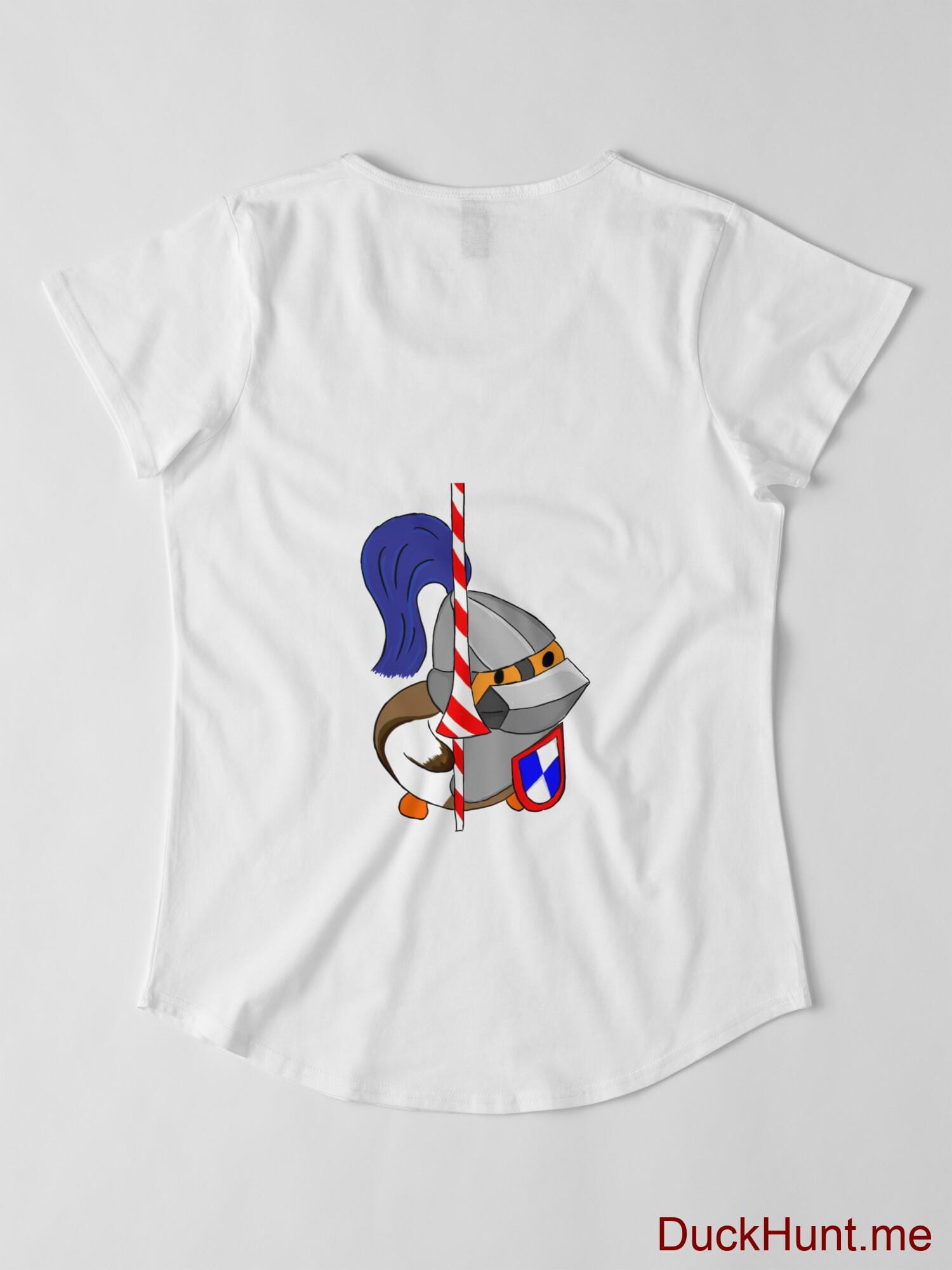 Armored Duck White Premium Scoop T-Shirt (Back printed) alternative image 2
