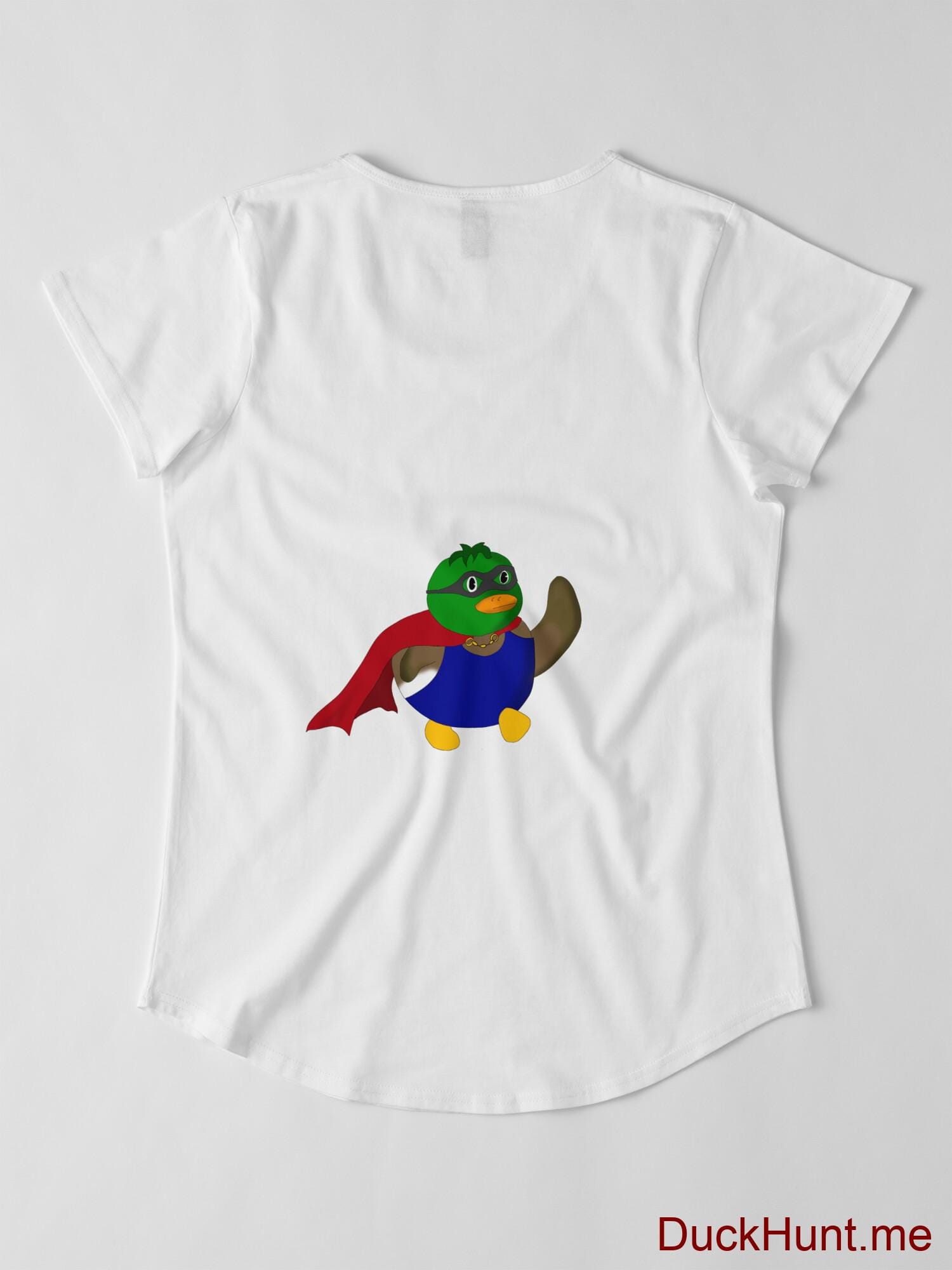 Alive Boss Duck White Premium Scoop T-Shirt (Back printed) alternative image 2