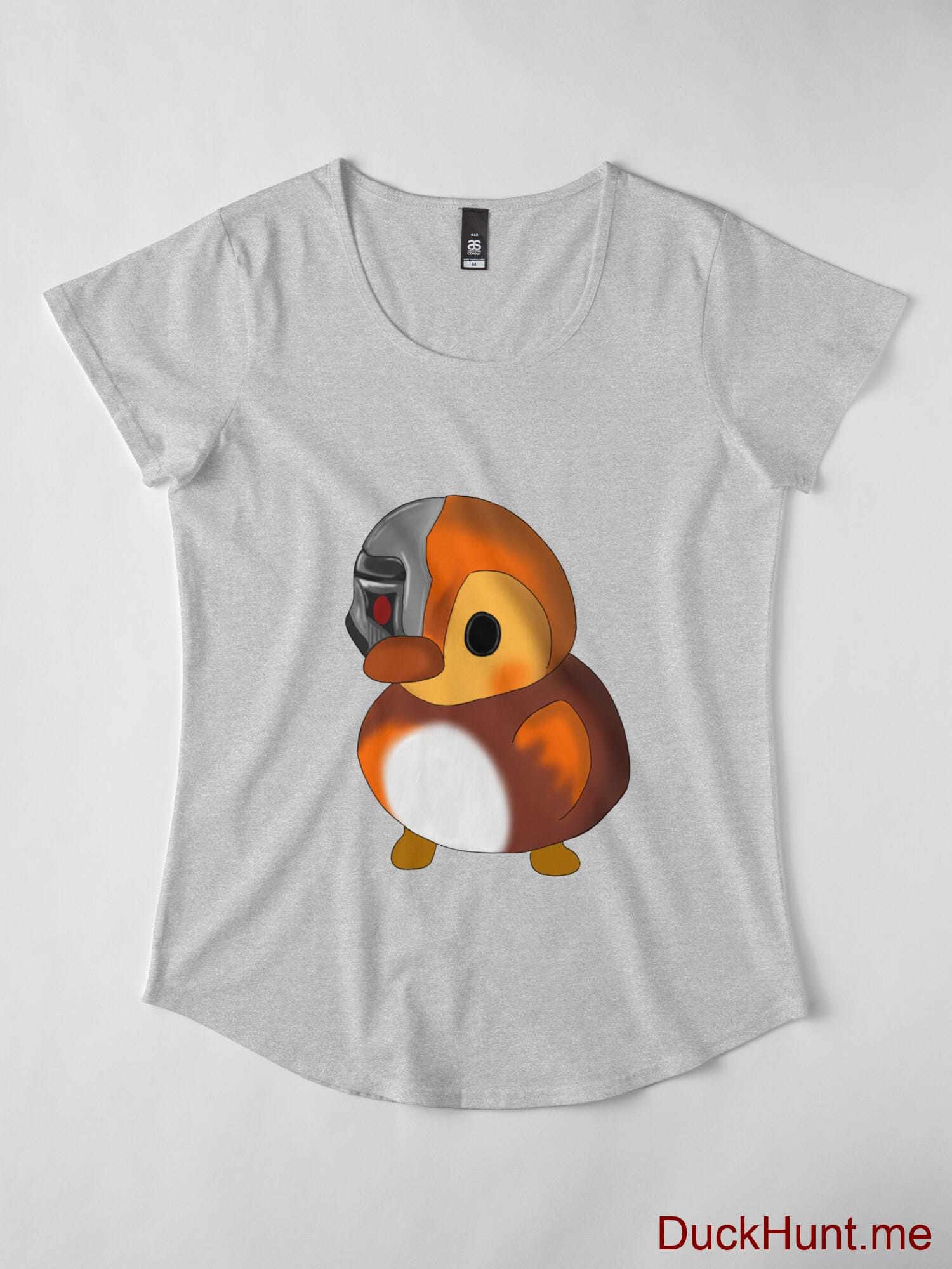 Mechanical Duck Heather Grey Premium Scoop T-Shirt (Back printed) alternative image 3