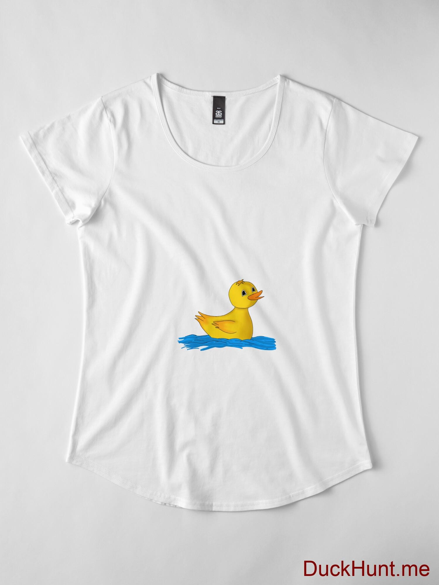 Plastic Duck White Premium Scoop T-Shirt (Front printed) alternative image 3