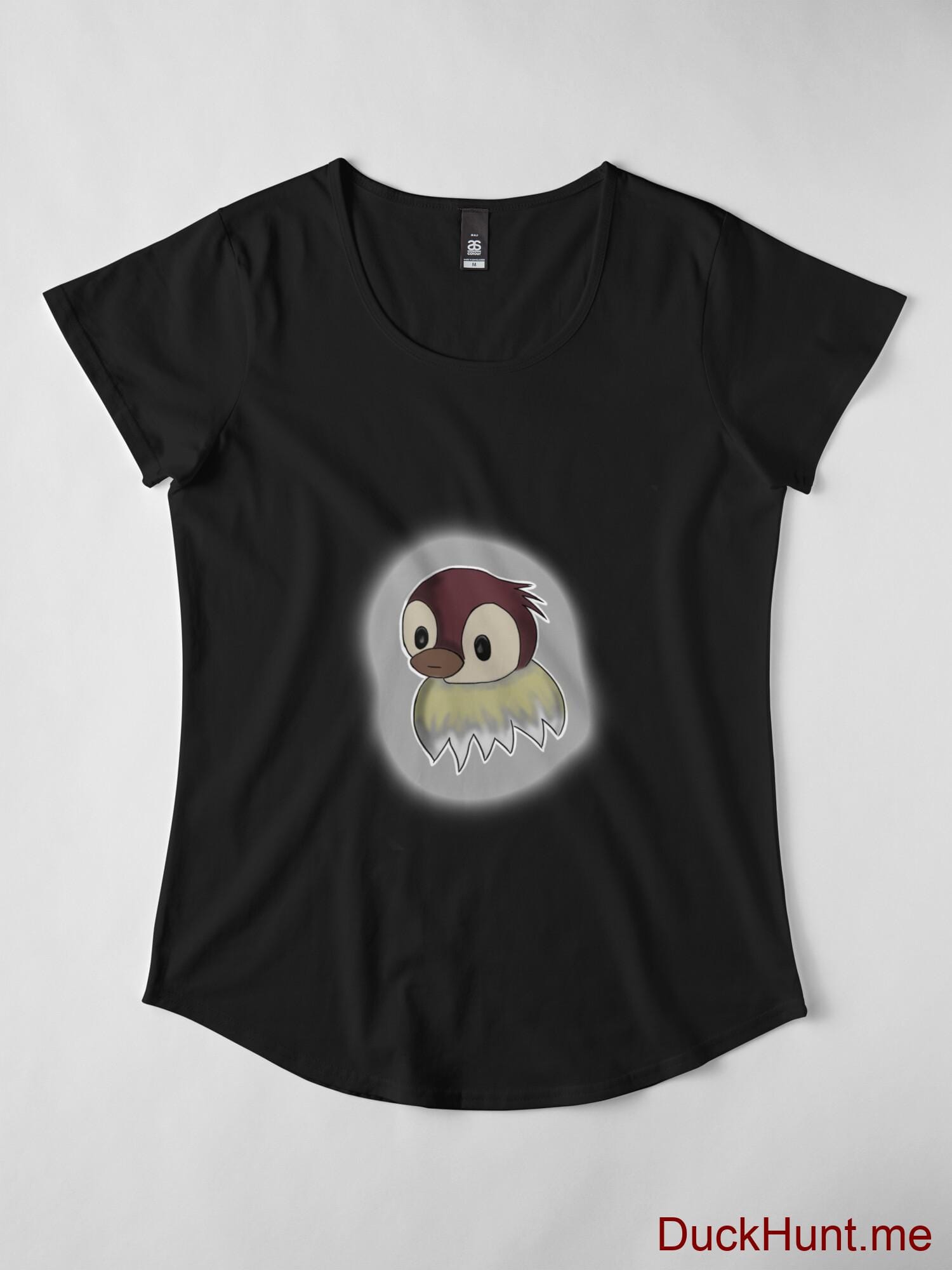 Ghost Duck (foggy) Black Premium Scoop T-Shirt (Front printed) alternative image 3