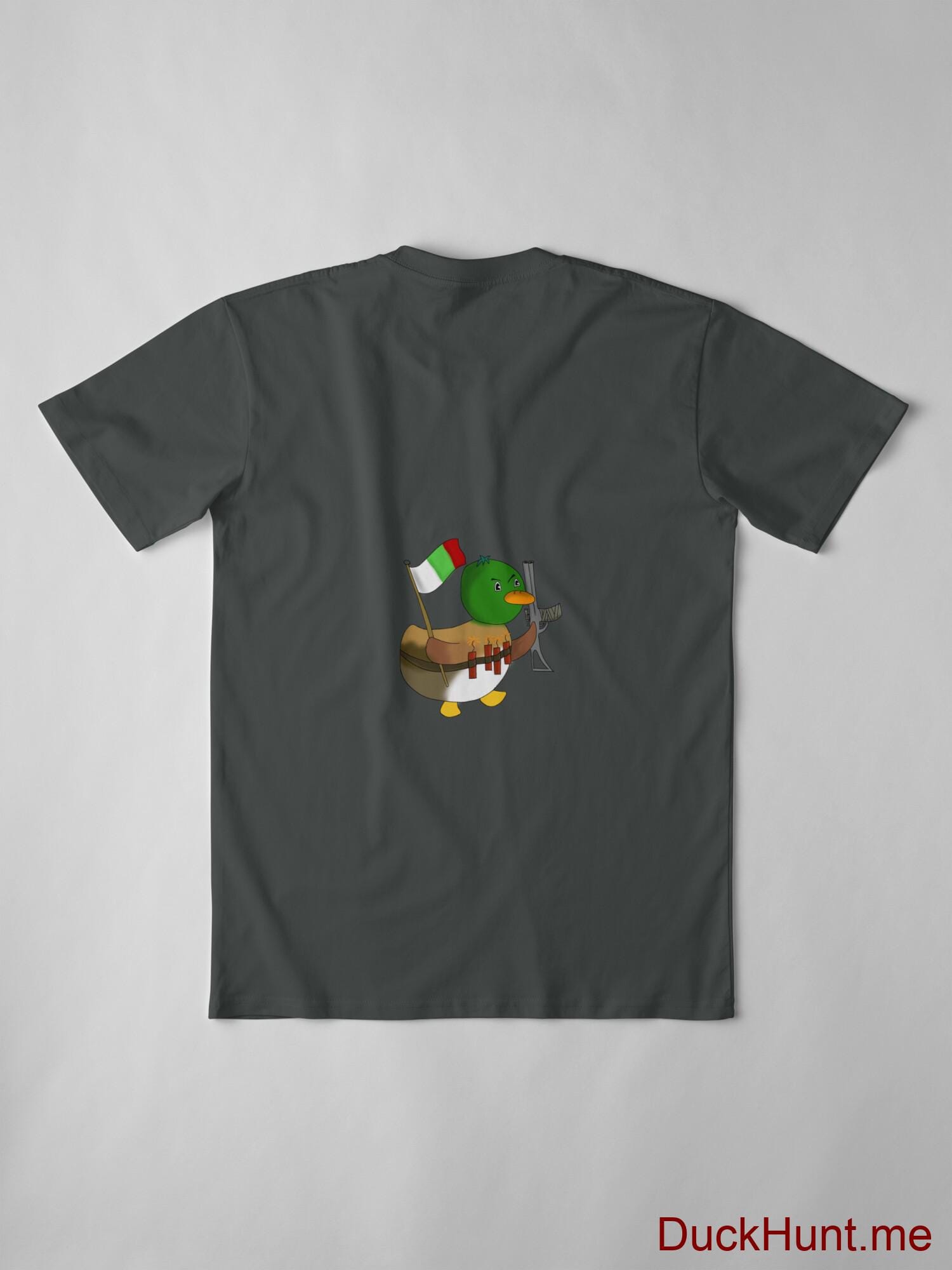 Kamikaze Duck Dark Grey Premium T-Shirt (Back printed) alternative image 2