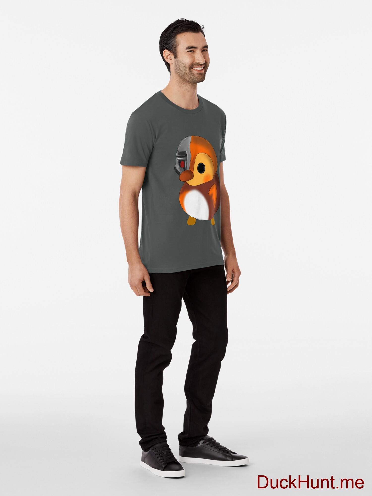 Mechanical Duck Dark Grey Premium T-Shirt (Back printed) alternative image 2