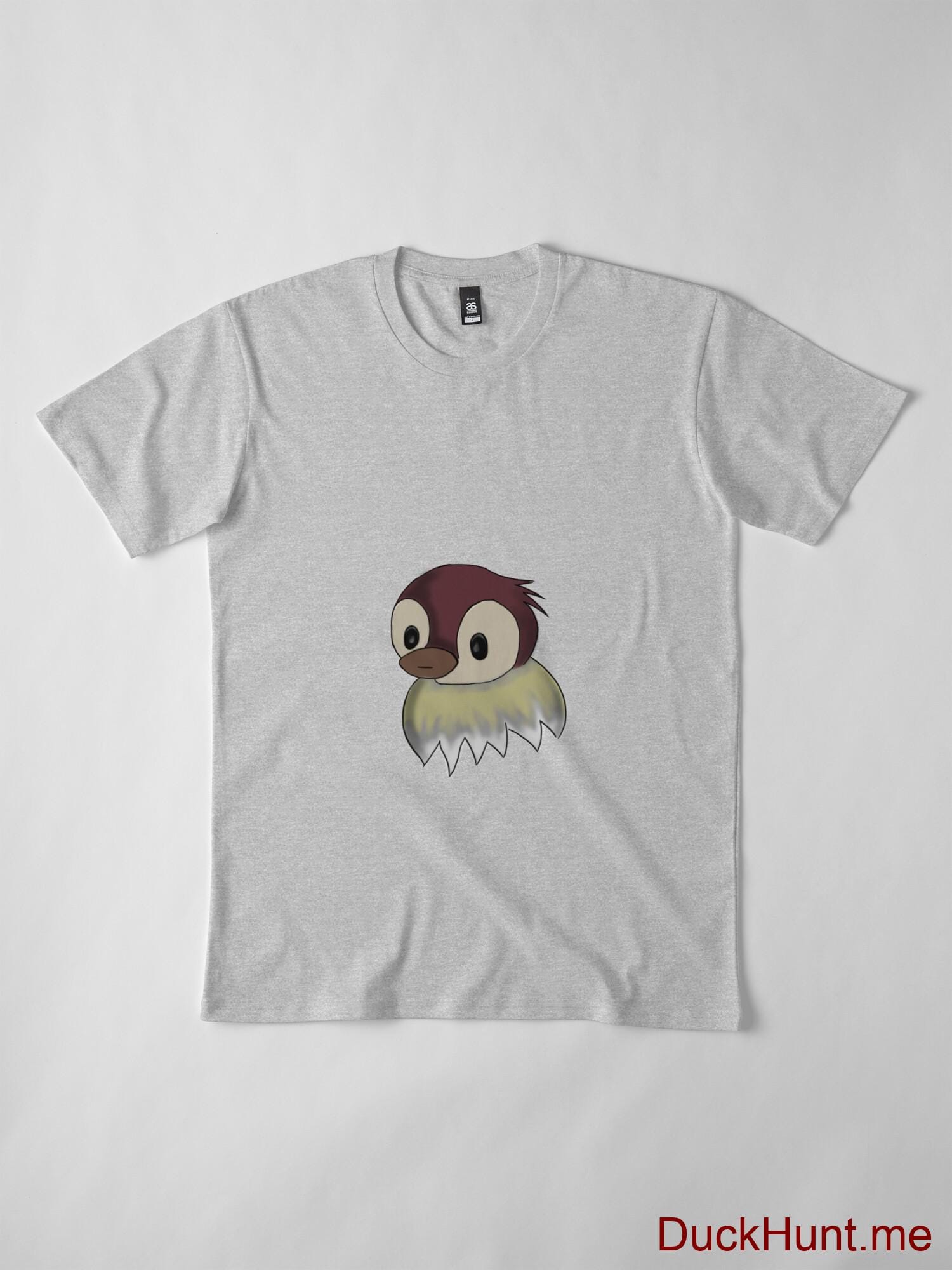 Ghost Duck (fogless) Heather Grey Premium T-Shirt (Front printed) alternative image 3
