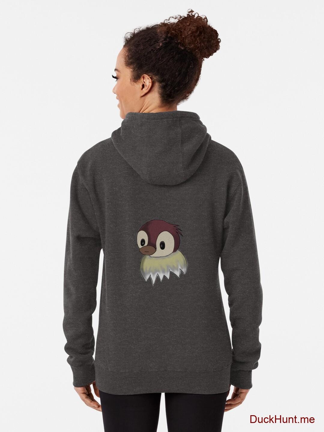 Ghost Duck (fogless) Charcoal Heather Pullover Hoodie (Back printed) alternative image 1
