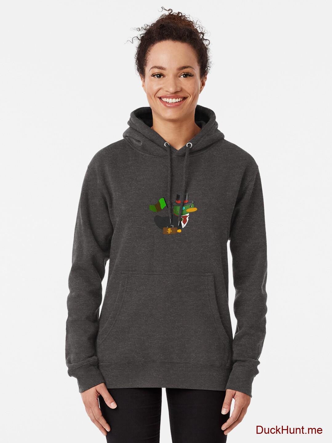 Golden Duck Charcoal Heather Pullover Hoodie (Front printed) alternative image 1