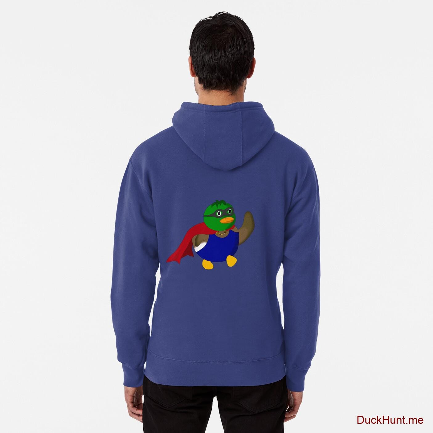Alive Boss Duck Blue Pullover Hoodie (Back printed)
