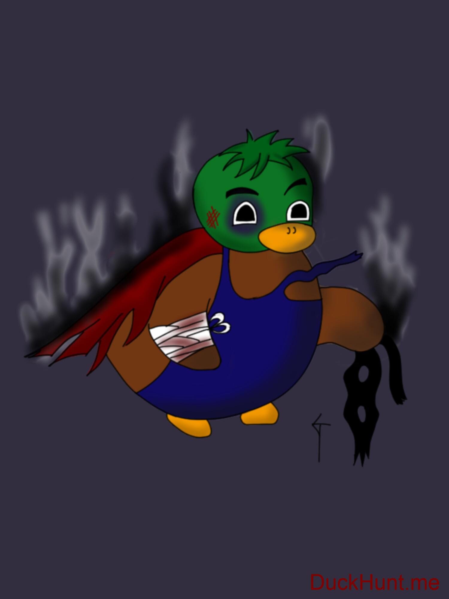 Dead Boss Duck (smoky) Dark Blue Pullover Hoodie (Back printed) alternative image 2