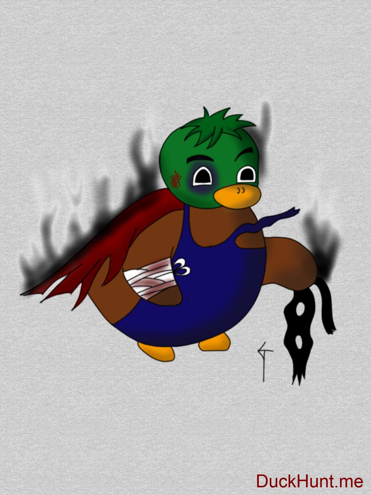 Dead Boss Duck (smoky) Heather Grey Pullover Hoodie (Back printed) alternative image 2