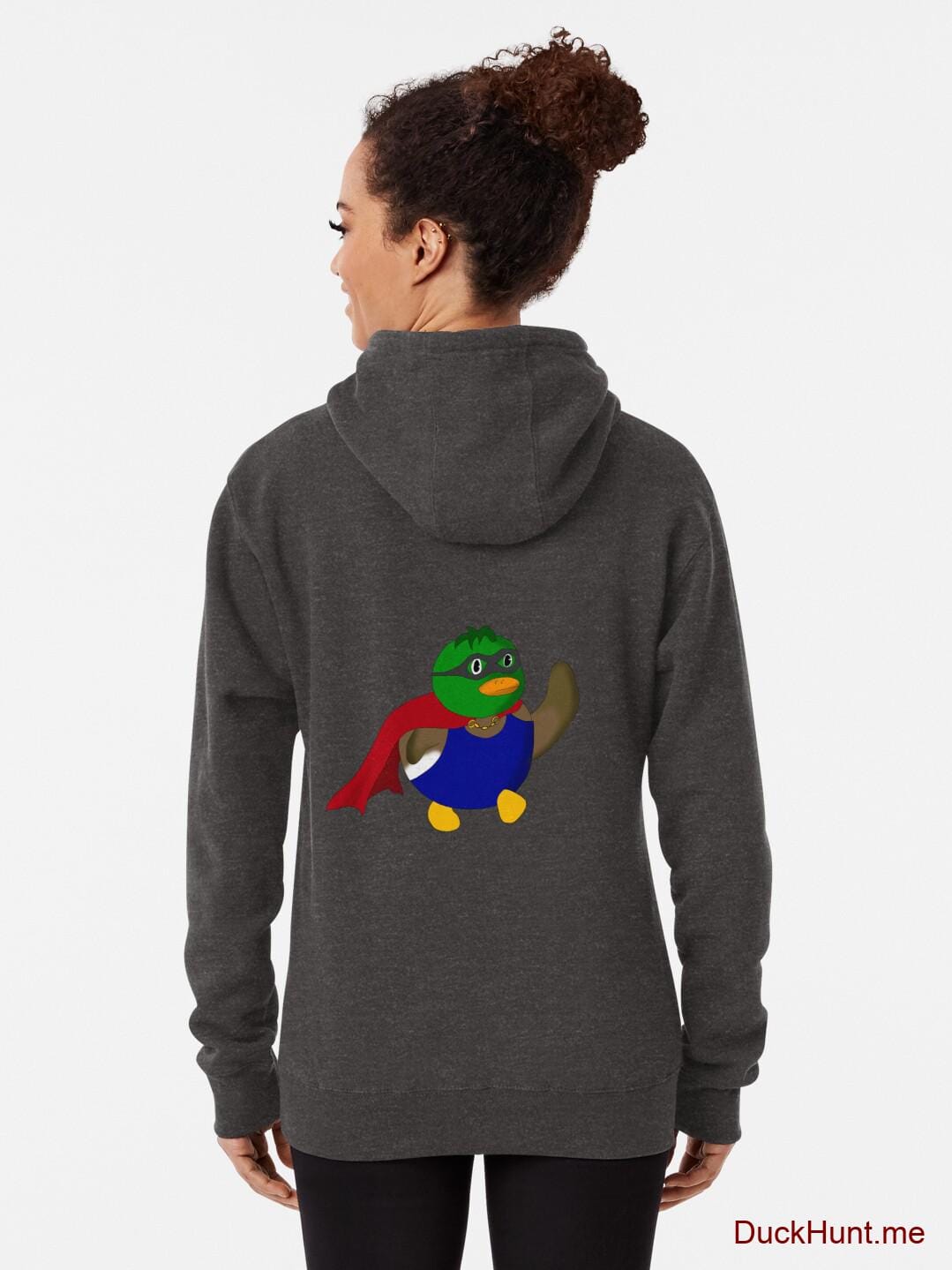 Alive Boss Duck Charcoal Heather Pullover Hoodie (Back printed) alternative image 1