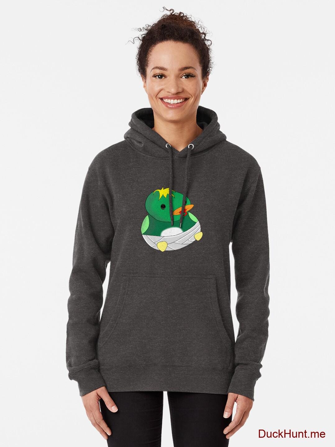 Baby duck Charcoal Heather Pullover Hoodie (Front printed) alternative image 1