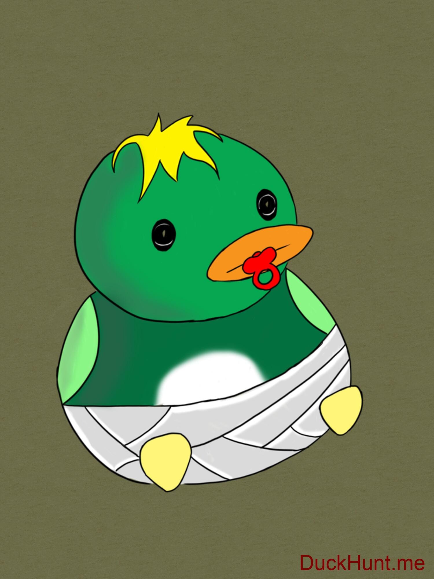 Baby duck Green Tri-blend T-Shirt (Back printed) alternative image 2