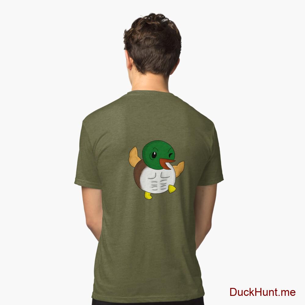 Super duck Green Tri-blend T-Shirt (Back printed)