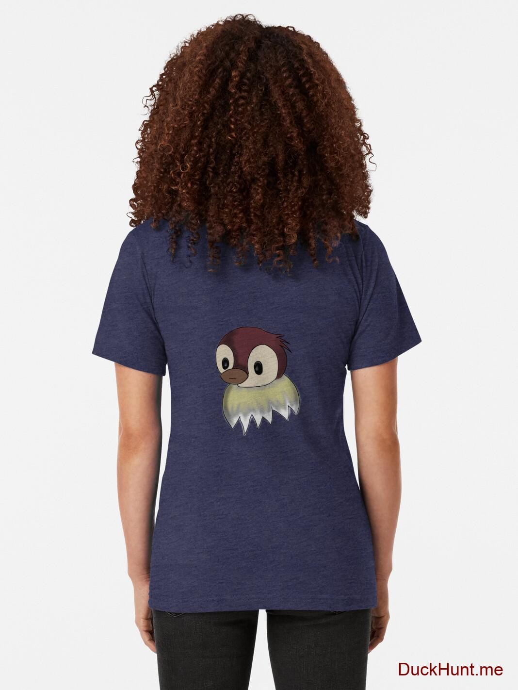 Ghost Duck (fogless) Navy Tri-blend T-Shirt (Back printed) alternative image 1